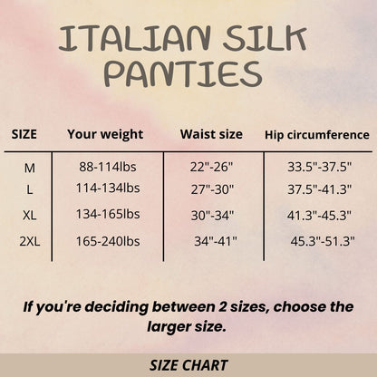 Set of Italian silk panties