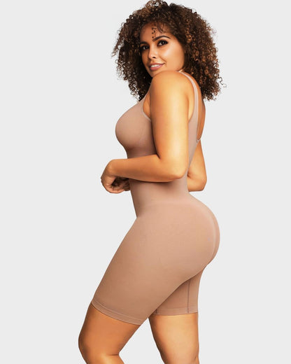 Seamless Sculpting Mid Thigh Bodysuit