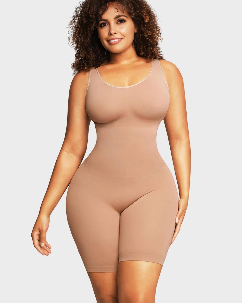 Seamless Sculpting Mid Thigh Bodysuit